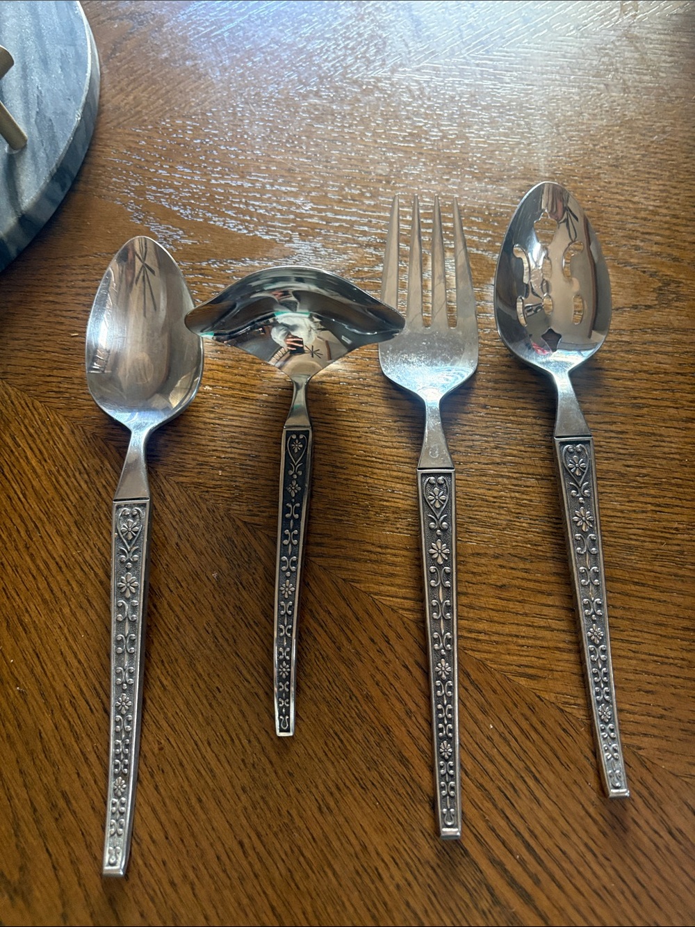 Vintage Riviera Japan Stainless Steel Serving Utensils 4 Piece Set